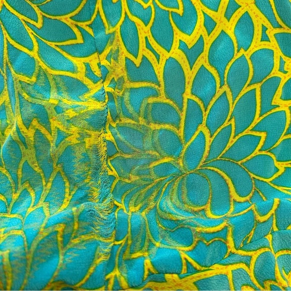 NANETTE LEPORE Santa Fe Hot Tamale Silk Ruffle Floral Print Mini Dress - Picture 9 of 10